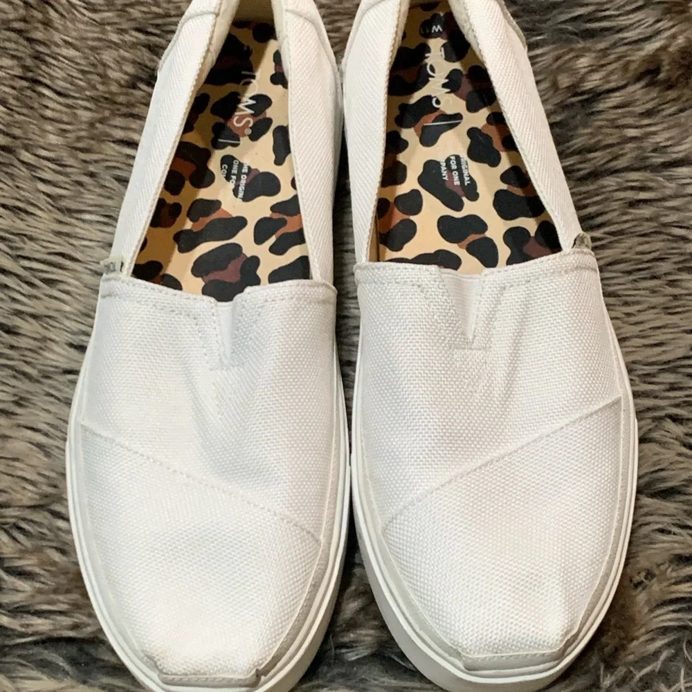 Tom’s Women Alpargata Lug Slip On Shoes, White /heavy canvas size 11